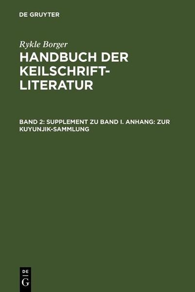 Produktbild: Supplement zu Band I. Anhang: Zur Kuyunjik-Sammlung