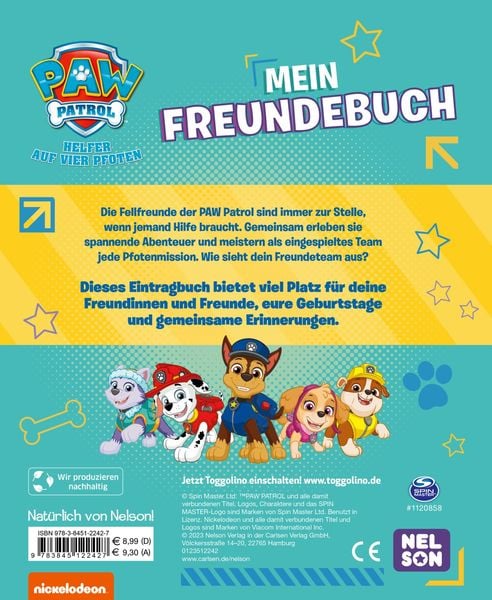 PAW Patrol Mitmachbuch: Mein Freundebuch
