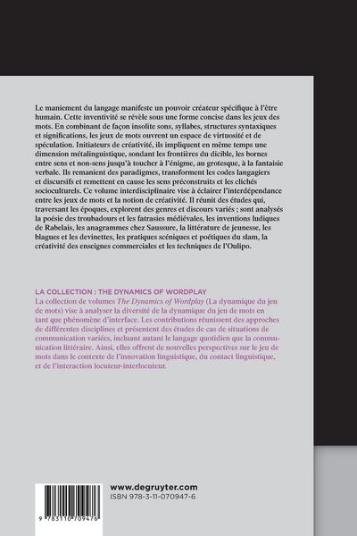 Produktbild: Jeux de mots et cr&eacute;ativit&eacute;