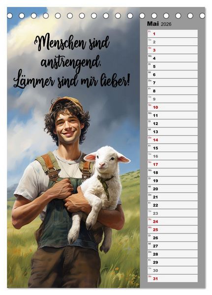 Produktbild: Sch&auml;ferspr&uuml;che (Tischkalender 2026 DIN A5 hoch), CALVENDO Monatskalender