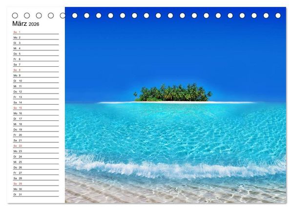 Produktbild: S&uuml;dsee-Inseln. Von Fidschi bis Bora Bora (Tischkalender 2026 DIN A5 quer), CALVENDO Monatskalender