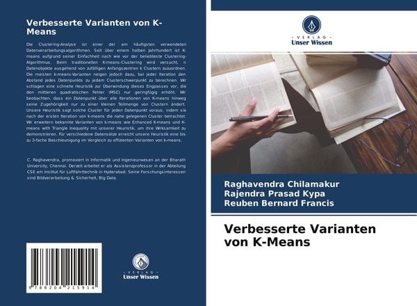 Verbesserte Varianten von K-Means, Taschenbuch von Raghavendra Chilamakur , Rajendra Prasad Kypa , Reuben Bernard Francis, Verlag Unser Wissen,