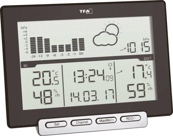 TFA Dostmann Meteo Sens 35.1139.01 Funk-Wetterstation Vorhersage für 12 bis 24 Stunden Anzahl Sensoren max. 3