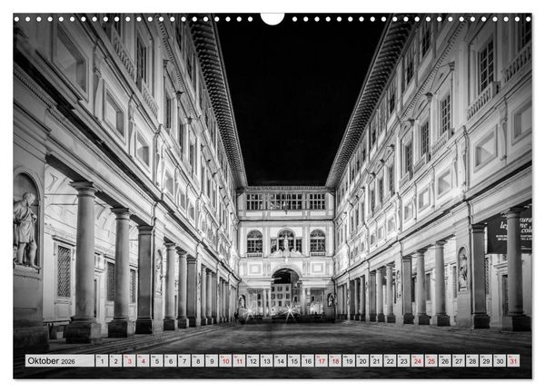 Produktbild: FLORENZ Monochrome Impressionen (Wandkalender 2026 DIN A3 quer), CALVENDO Monatskalender