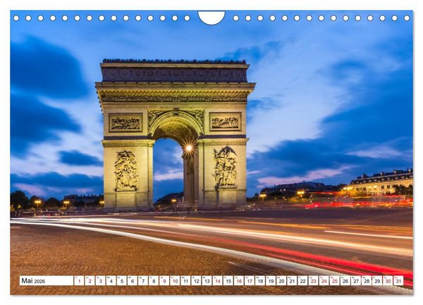 Produktbild: PARIS Franz&ouml;sisches Flair und Historie (Wandkalender 2026 DIN A4 quer), CALVENDO Monatskalender