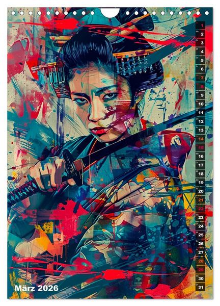 Produktbild: Samurai - Onna Bugeisha (Wandkalender 2026 DIN A4 hoch), CALVENDO Monatskalender