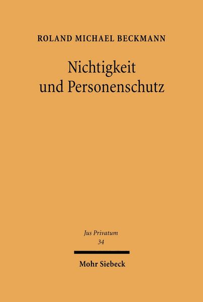 Produktbild: Nichtigkeit und Personenschutz