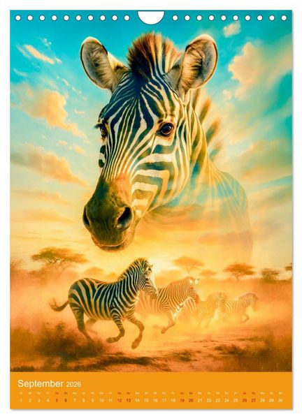 Produktbild: Afrikas wilde Seele - Magische Tierwelt im Portr&auml;t (Wandkalender 2026 DIN A4 hoch), CALVENDO Monatskalender