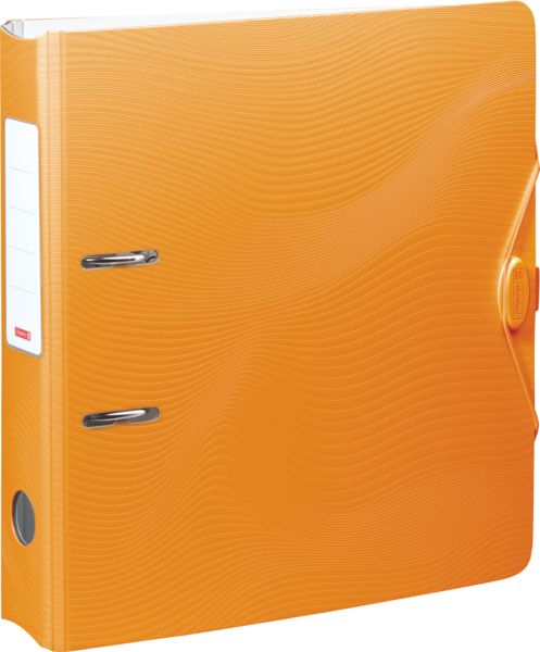 Produktbild: Brunnen Ordner &bdquo;WAVE&ldquo; &brvbar; A4, 70 mm, Hebelmechanik mit gummiertem Griff, orange