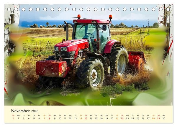 Produktbild: Traktoren - tolle Momente (Tischkalender 2026 DIN A5 quer), CALVENDO Monatskalender
