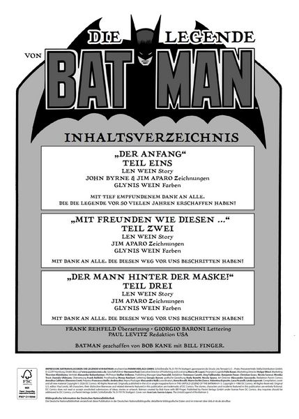 Produktbild: Batman Klassiker: Die Legende von Batman