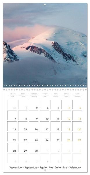Produktbild: Paysages du Mont-Blanc (Calendrier mural carr&eacute; 2026 30x30 cm) Calendrier double avec une page pour vos prises de notes