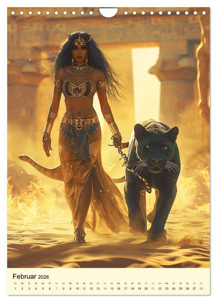 Produktbild: &Auml;gyptischer Katzenkult. Priesterinnen der G&ouml;ttin Bastet (Wandkalender 2026 DIN A4 hoch), CALVENDO Monatskalender