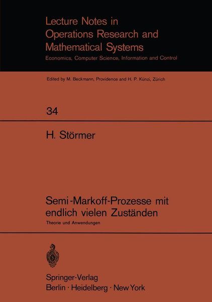 Produktbild: Semi-Markoff-Prozesse mit endlich vielen Zuständen