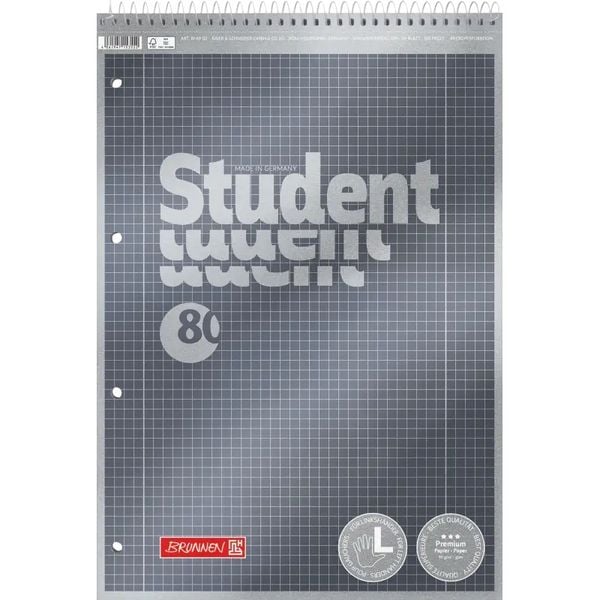 Produktbild: Collegeblock A4 Spir.ob Lin28 Prem