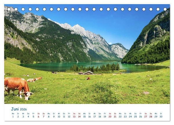 Produktbild: Der K&ouml;nigssee Perle unter dem Watzmann (Tischkalender 2026 DIN A5 quer), CALVENDO Monatskalender