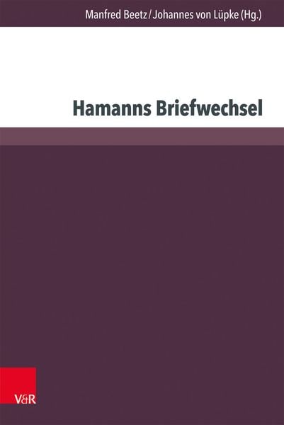 Produktbild: Hamanns Briefwechsel