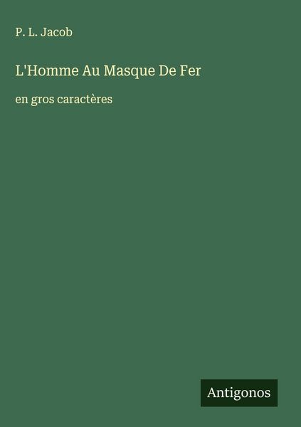 Produktbild: L'Homme Au Masque De Fer