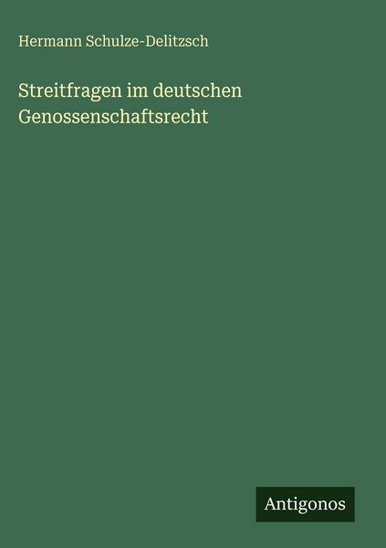 Produktbild: Streitfragen im deutschen Genossenschaftsrecht