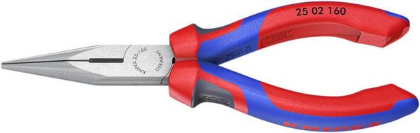 Produktbild: Knipex 25 02 160 Elektronik- u. Feinmechanik Flachrundzange Gerade Vanadium Elektrostahl 160mm