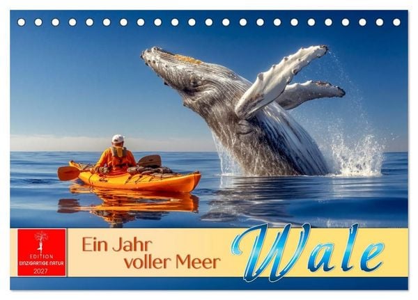 Produktbild: Wale - ein Jahr voller Meer (Tischkalender 2027 DIN A5 quer), CALVENDO Monatskalender