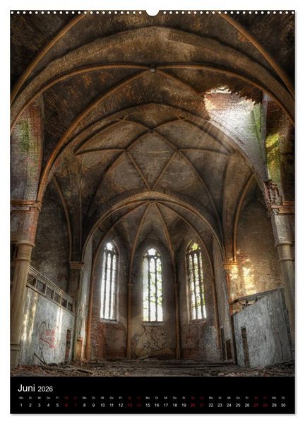 Produktbild: Lost Places - Verlassene Kirchen (hochwertiger Premium Wandkalender 2026 DIN A2 hoch), Kunstdruck in Hochglanz