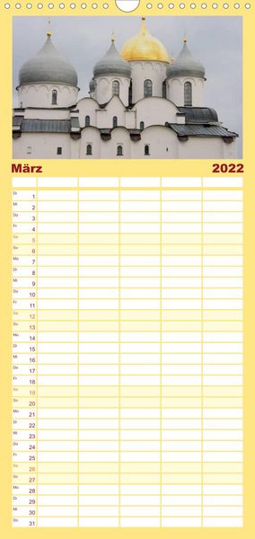 Produktbild: Familienplaner Sankt Petersburg (Wandkalender 2022 , 21 cm x 45 cm, hoch)