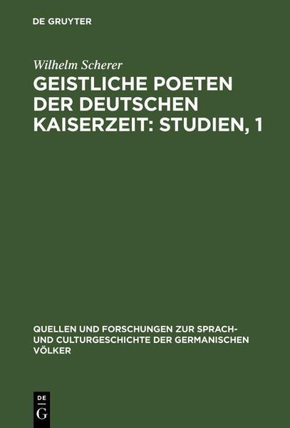 Produktbild: Geistliche Poeten der deutschen Kaiserzeit: Studien, 1