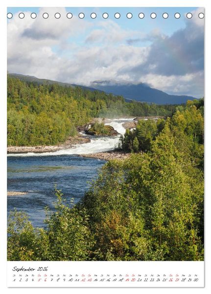 Produktbild: Norwegen - Das Land der Berge, Fjorde und Wasserf&auml;lle (Tischkalender 2026 DIN A5 hoch), CALVENDO Monatskalender