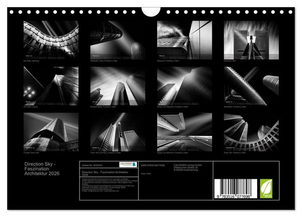 Produktbild: Direction Sky - Faszination Architektur 2026 (Wandkalender 2026 DIN A4 quer), CALVENDO Monatskalender