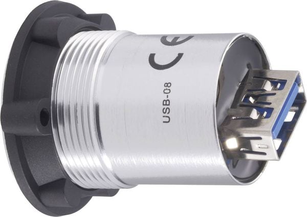 Produktbild: TRU Components USB-08 USB-Einbaubuchse 3.0 Buchse, Einbau Inhalt: 1St.