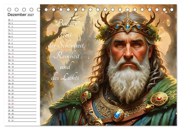 Produktbild: Unsterbliche Mythen des Nordens (Tischkalender 2027 DIN A5 quer), CALVENDO Monatskalender