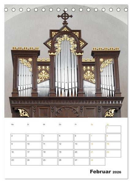 Produktbild: Orgeln zum Verlieben! (Tischkalender 2026 DIN A5 hoch), CALVENDO Monatskalender
