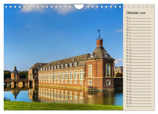 Produktbild: Burgen und Schl&ouml;sser im M&uuml;nsterland (Wandkalender 2026 DIN A4 quer), CALVENDO Monatskalender