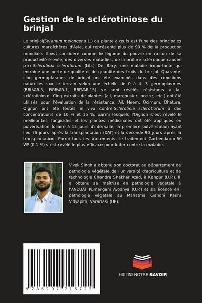 Produktbild: Gestion de la scl&eacute;rotiniose du brinjal
