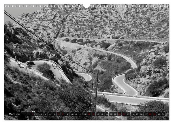 Produktbild: Mallorca monochrom (Wandkalender 2026 DIN A3 quer), CALVENDO Monatskalender