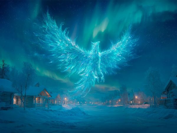 CALVENDO Puzzle Phönix des Nordlichts | 1000 Teile Lege-Größe 64x48cm Foto-Puzzle für glückliche Stunden
