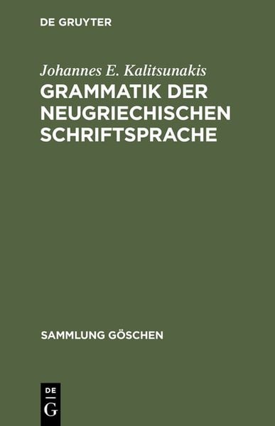 Produktbild: Grammatik der neugriechischen Schriftsprache