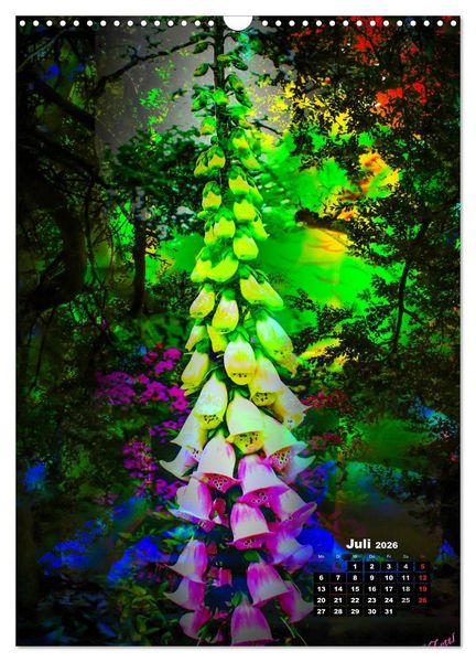 Produktbild: Bl&uuml;hende Fantasie - Digitalkunst (Wandkalender 2026 DIN A3 hoch), CALVENDO Monatskalender