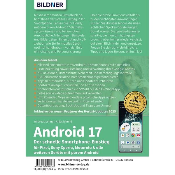 Produktbild: Android 17 - Der schnelle Smartphone-Einstieg - F&uuml;r Einsteiger ohne Vorkenntnisse