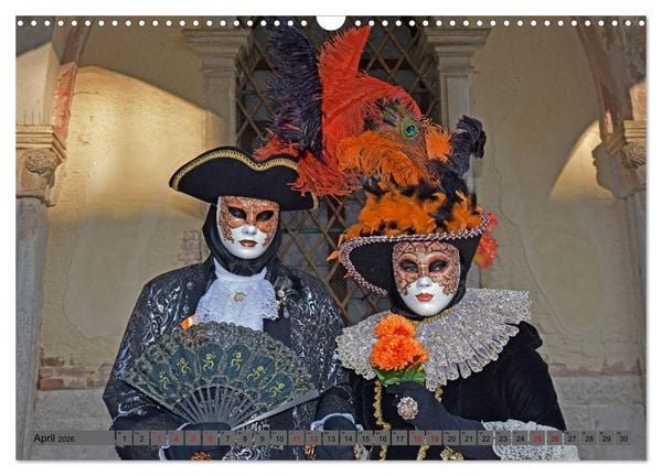 Produktbild: BUNT . PR&Auml;CHTIG . FARBENFROH . Das ist der Karneval in Venedig (Wandkalender 2026 DIN A3 quer), CALVENDO Monatskalender