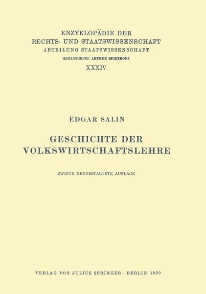 Produktbild: Geschichte der Volkswirtschaftslehre