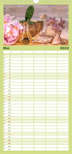 Produktbild: Urlaub f&uuml;r die Sinne - Familienplaner hoch (Wandkalender 2022 , 21 cm x 45 cm, hoch)