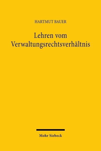 Produktbild: Lehren vom Verwaltungsrechtsverh&auml;ltnis