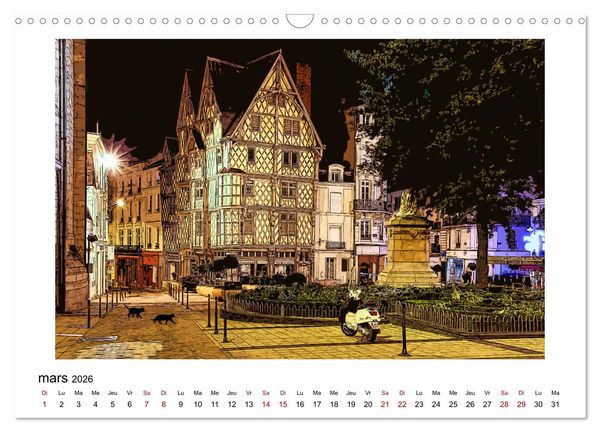 Produktbild: Berlioz et Zo&eacute; &agrave; Angers (Calendrier mural 2026 DIN A3 vertical), CALVENDO calendrier mensuel