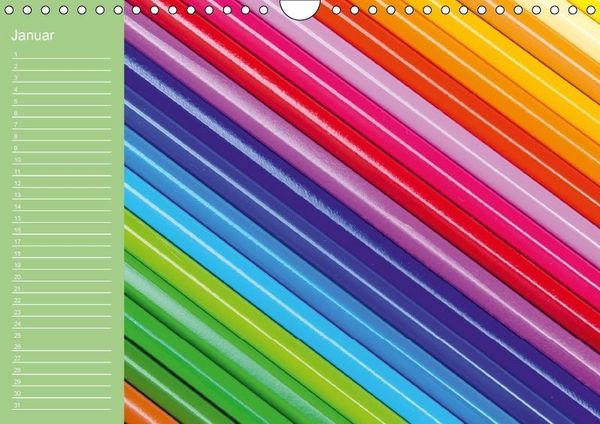 Produktbild: Die bunte Welt der Stifte - Geburtstagskalender (Wandkalender immerw&auml;hrend DIN A4 quer)