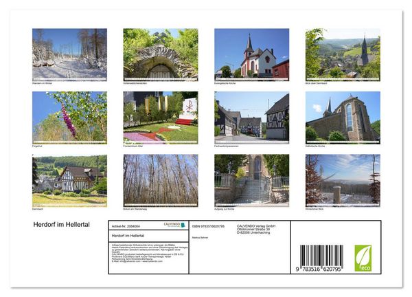 Produktbild: Herdorf im Hellertal (Wandkalender 2026 DIN A4 quer), CALVENDO Monatskalender