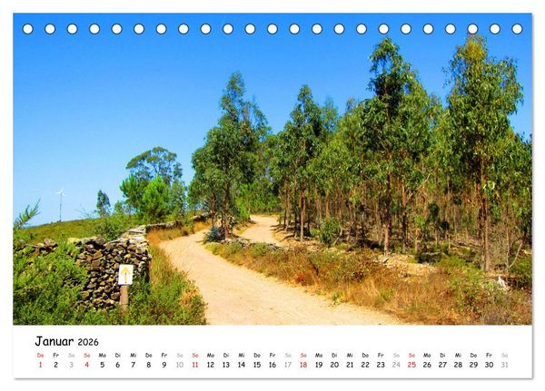 Produktbild: Jakobsweg - Camino Portugues Central (Tischkalender 2026 DIN A5 quer), CALVENDO Monatskalender