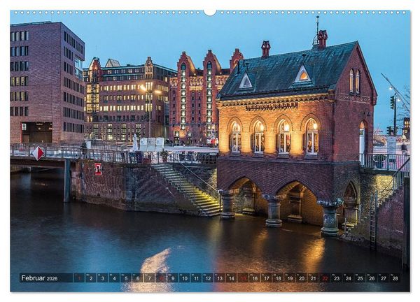 Produktbild: Die Speicherstadt (hochwertiger Premium Wandkalender 2026 DIN A2 quer), Kunstdruck in Hochglanz