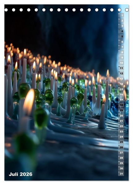 Produktbild: Kerzenwelt (Tischkalender 2026 DIN A5 hoch), CALVENDO Monatskalender